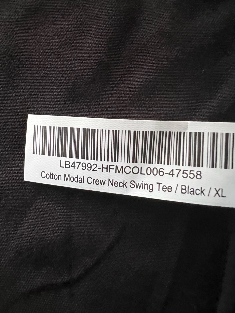 NWT Quince Cotton Modal Crew Neck Swing Tee Black Sz XL - Picture 8 of 8